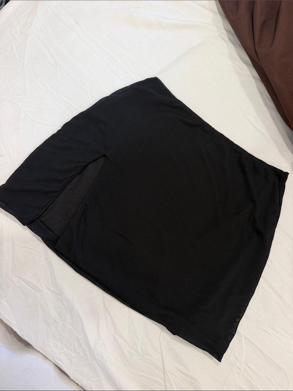 Princess Polly Black Mini Skirt with Side Slit